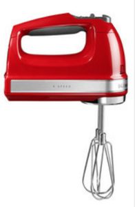 Available nine-speed and digital display hand mixers from KitchenAid.